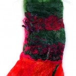 Red Green Dress made of Recycled Plastic Bags (Original Sold)