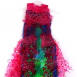 Fused Dress Magenta made of Recycled Plastic Bags  (Original Sold)