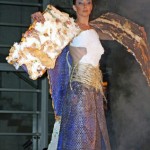 Costume made of Recycled Paper, Wrapping Plastic & Sisal
